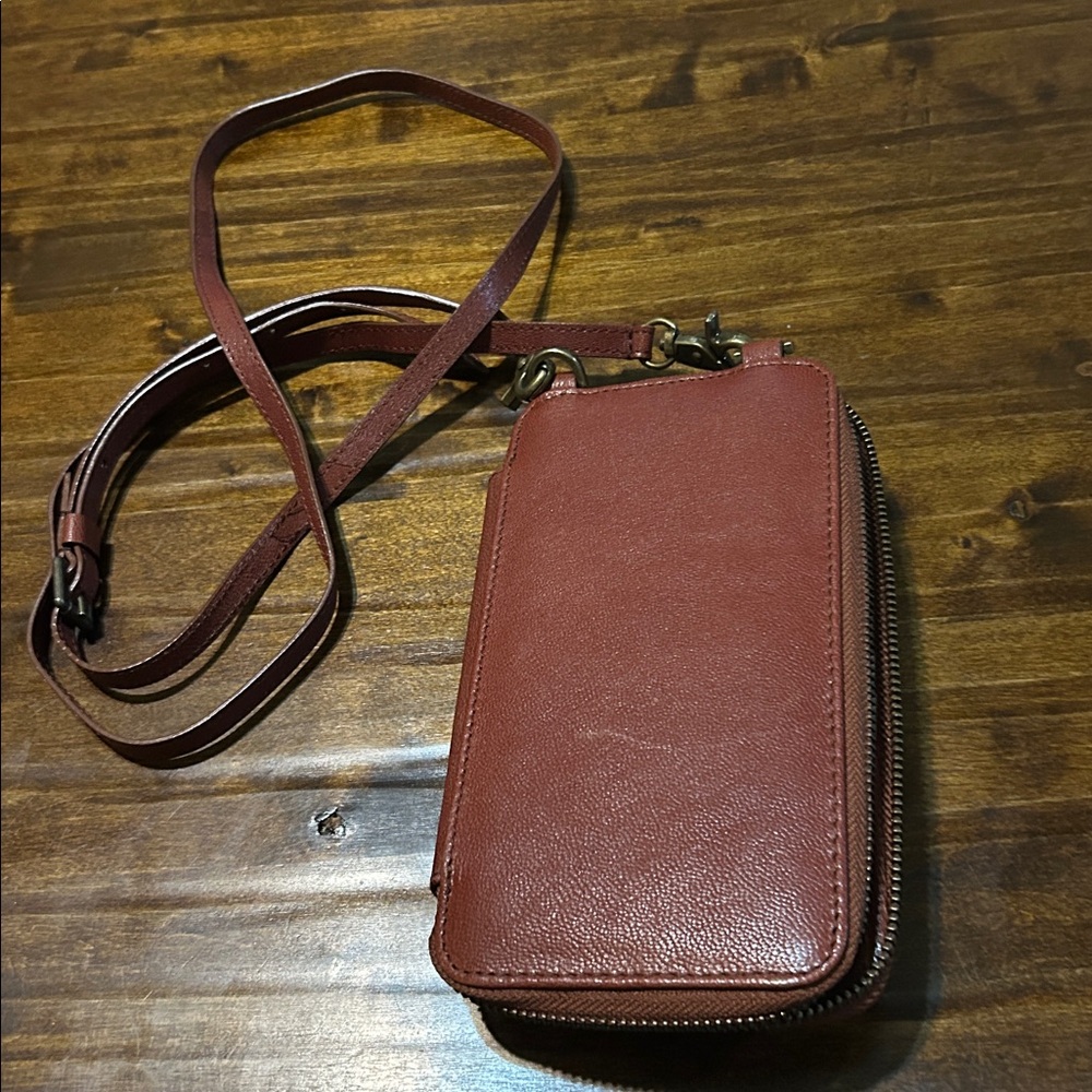 Timberland Brown Leather Crossbody Bag